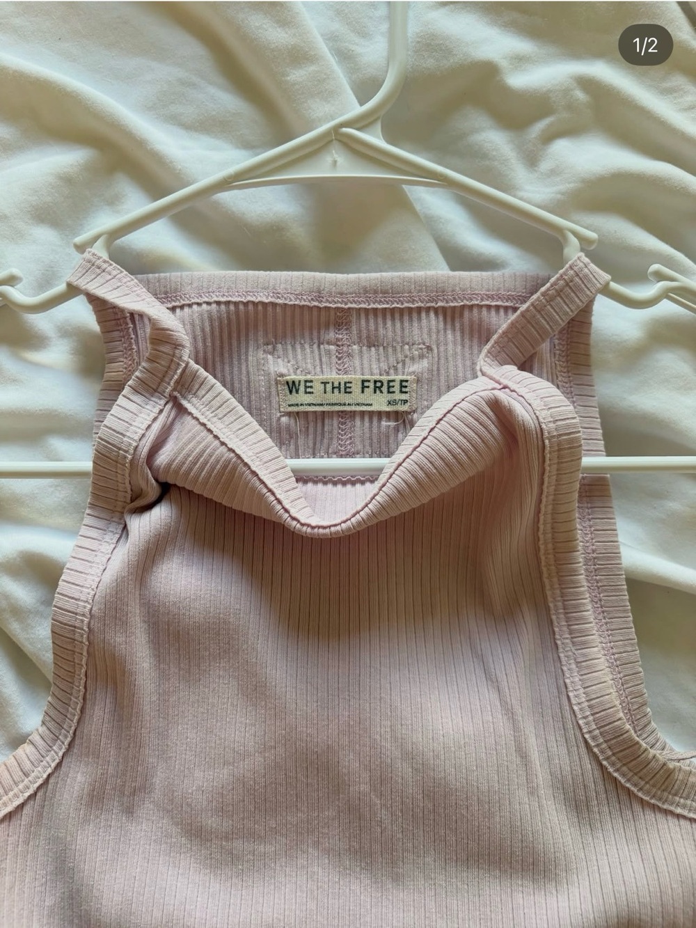 We The Free Soft Blush Ribbed Tank